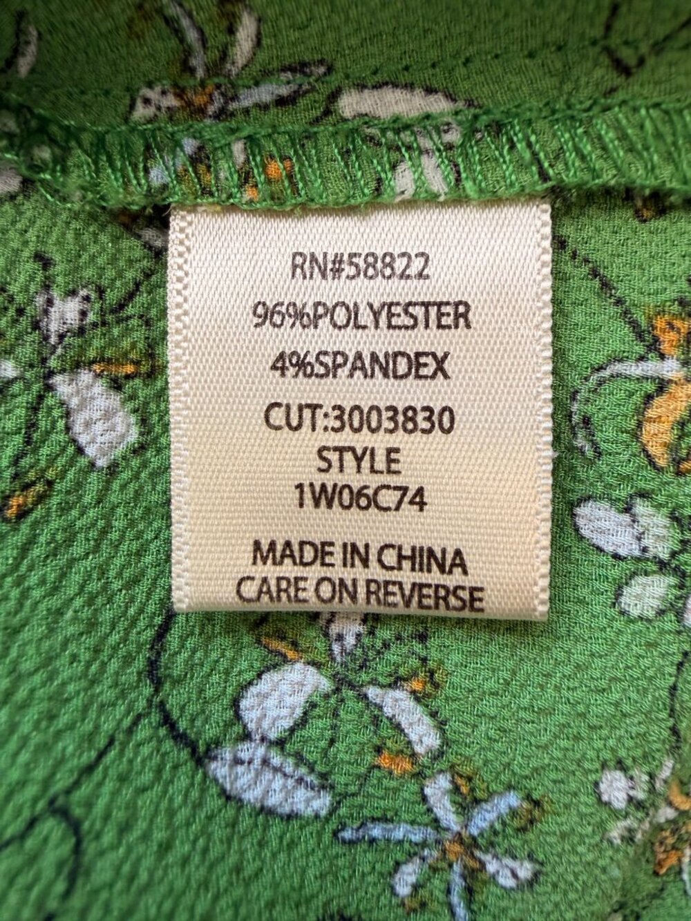 Max Studio Green Floral Ditsy Print Ruffle Yoke Balloon Sleeve Blouse - Picture 10 of 12